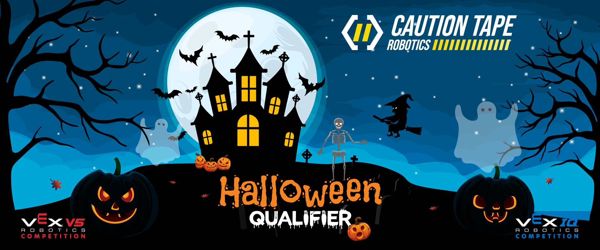 Caution Tape VEX V5 Robotics Competition Halloween Qualifier