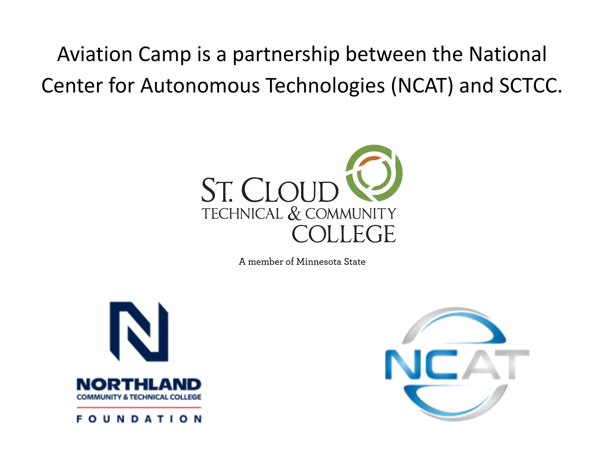 SCTCC & NCAT Middle & High School Aviation Camp